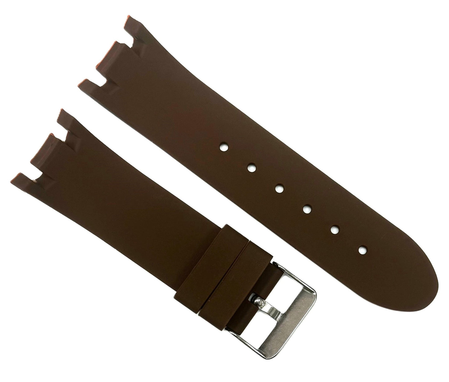 24mm Brown Color Silicon Rubber Watch Band for JOE RODEO Master - Universal Jewelers & Watch Tools Inc.