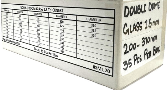 Crystal Assortment Double Dome/Thickness 1.5 mm/Total 35 Pcs - Universal Jewelers & Watch Tools Inc.