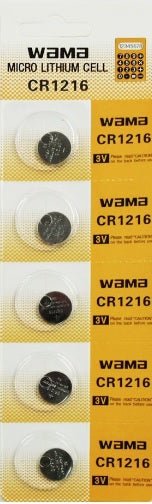 Lithium Cell - CR1216, 1 - Pack - 5 - Batteries, Available for bulk order - Universal Jewelers & Watch Tools Inc.
