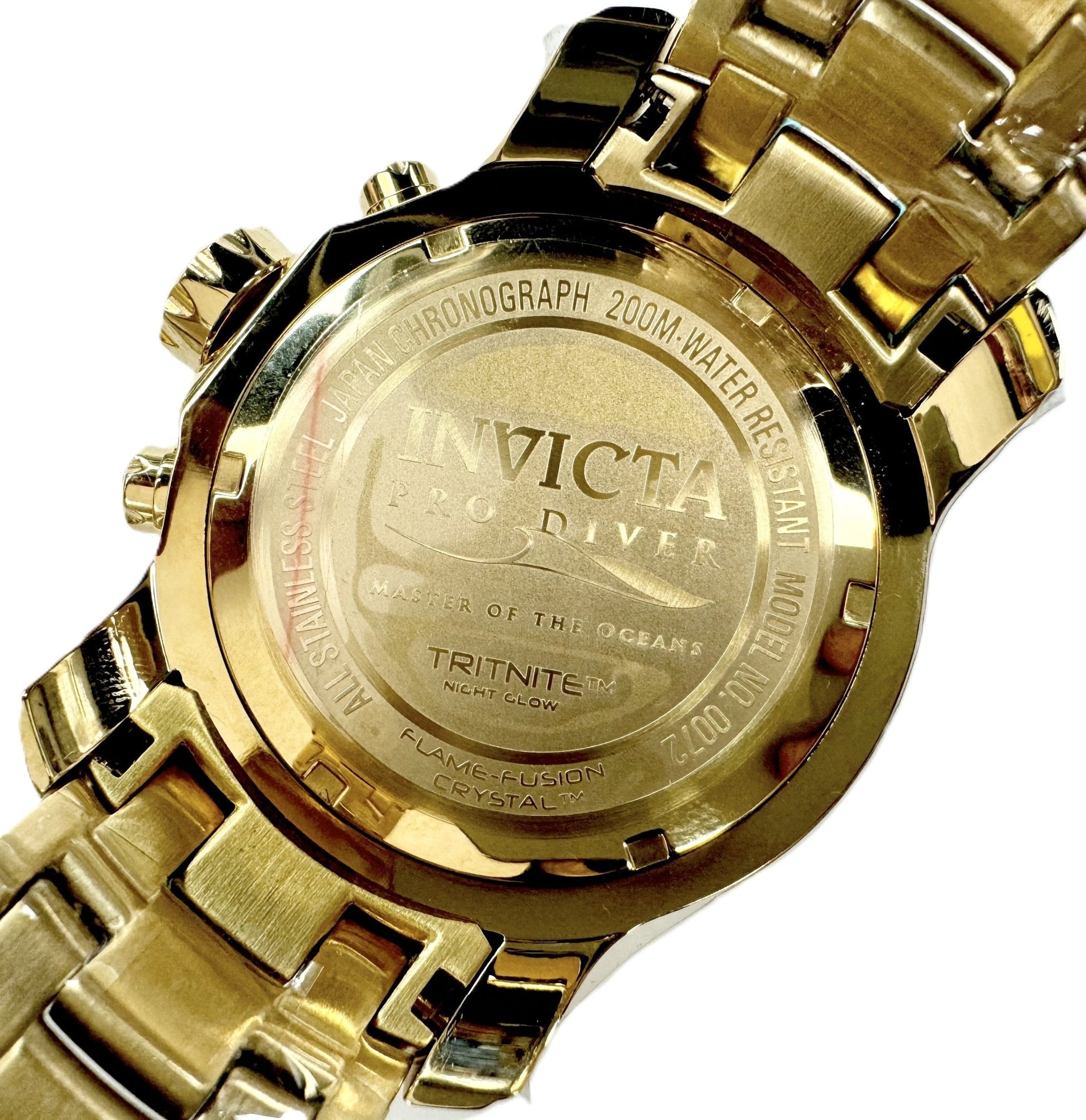 Luxurious GOLD - Tone with Chronograph Function INVICTA ProDriver 0072 - Universal Jewelers & Watch Tools Inc.