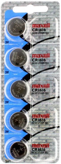 Maxell Japan - CR1616 Watch Batteries Single Pack of 5 Batteries