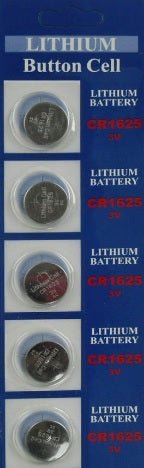 Lithium Cell - CR1625, 1 Pack 5 Batteries, Available for bulk order - Universal Jewelers & Watch Tools Inc.
