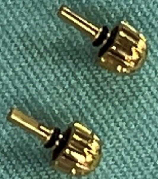 Set of 2 Pcs. Breitling Factory Chronomat Pusher yellow gold tone color 4.06mm - Universal Jewelers & Watch Tools Inc.
