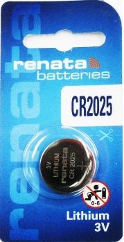 Renata Watch Battery CR 2025, 1 - pack - 1 battery Replacement, Lithium 3V, Swiss Made - Universal Jewelers & Watch Tools Inc.