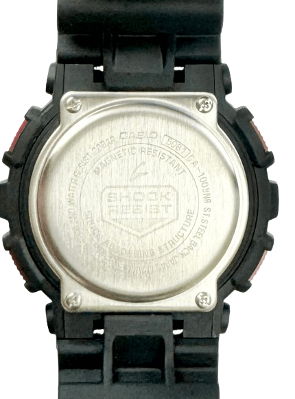 Men’s Casio G - SHOCK Model: GA100BNR - 1A Digital Resin Sport Wristwatch - Universal Jewelers & Watch Tools Inc.