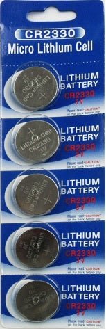 Lithium Cell - CR2330, 1 Pack 5 Batteries, Available for bulk order - Universal Jewelers & Watch Tools Inc.