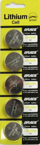 Lithium Cell-CR2450, 1 Pack 5 Batteries, Available for bulk order