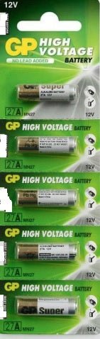 GP High Voltage, 27A, 1 Pack 5 Batteries, Available for bulk order - Universal Jewelers & Watch Tools Inc.