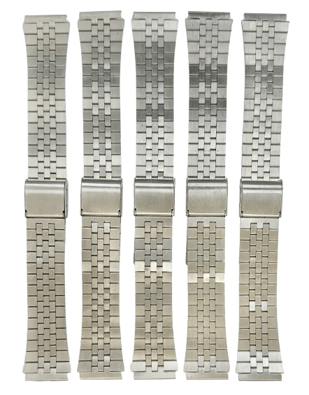 18MM, Box - Link Designed 2 - Piece, Silver Color Metal Band - Universal Jewelers & Watch Tools Inc.