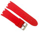 24mm Red Color Silicon Rubber Watch Band for JOE RODEO Master - Universal Jewelers & Watch Tools Inc.