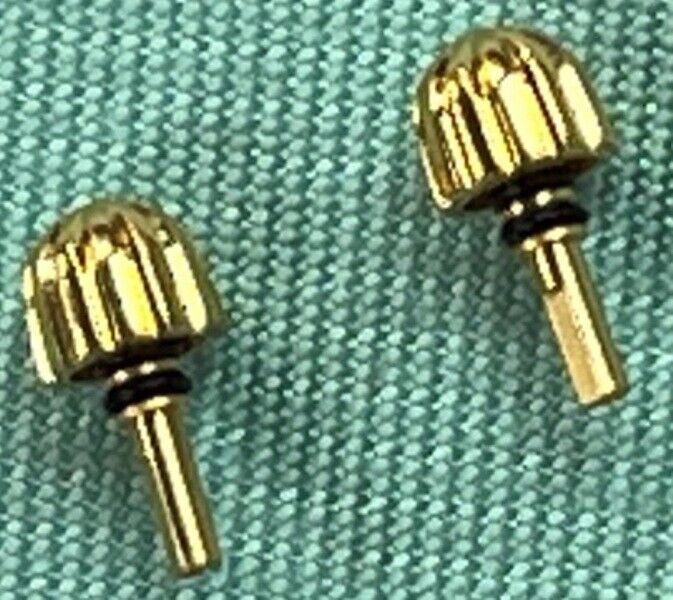 Set of 2 Pcs. Breitling Factory Chronomat Pusher yellow gold tone color 4.06mm - Universal Jewelers & Watch Tools Inc.