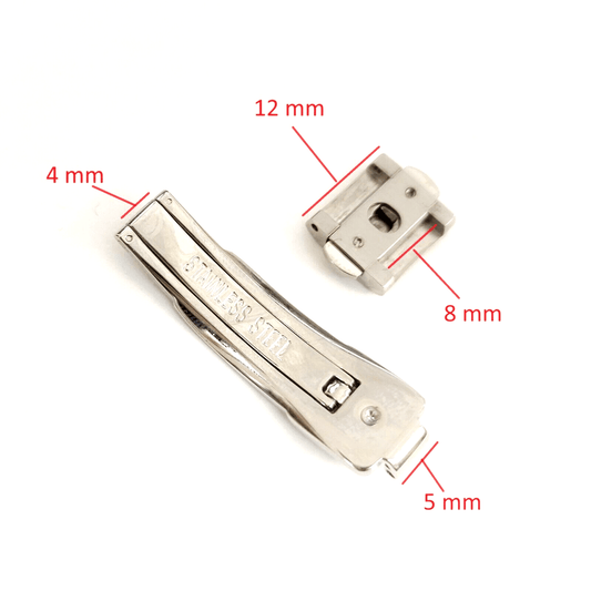 Stainless Steel Push Button Watch Clasp Buckle For Rado 12x5 mm - Universal Jewelers & Watch Tools Inc.
