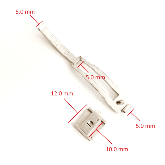 Stainless Steel Push Button Watch Clasp Buckle For Rado 12x5 mm - Universal Jewelers & Watch Tools Inc.