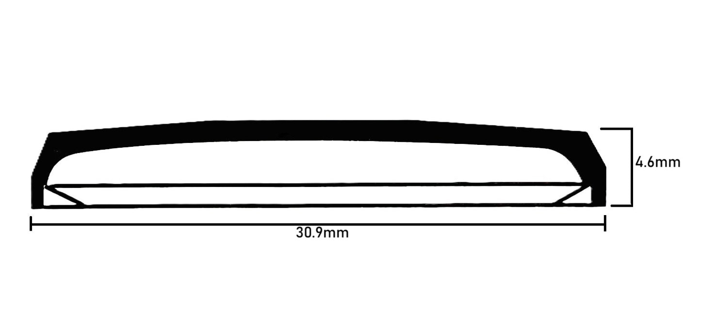 30.9mm Acrylic Crystal (Plastic) with Golden Tension Ring, Omega - Style - Universal Jewelers & Watch Tools Inc.