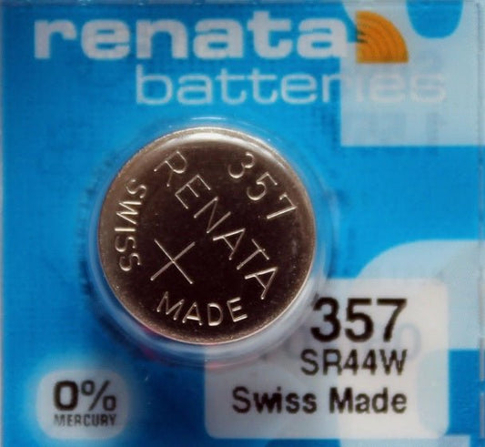 Renata Watch Battery 303,357 SR44SW, Swiss Made - Universal Jewelers & Watch Tools Inc.