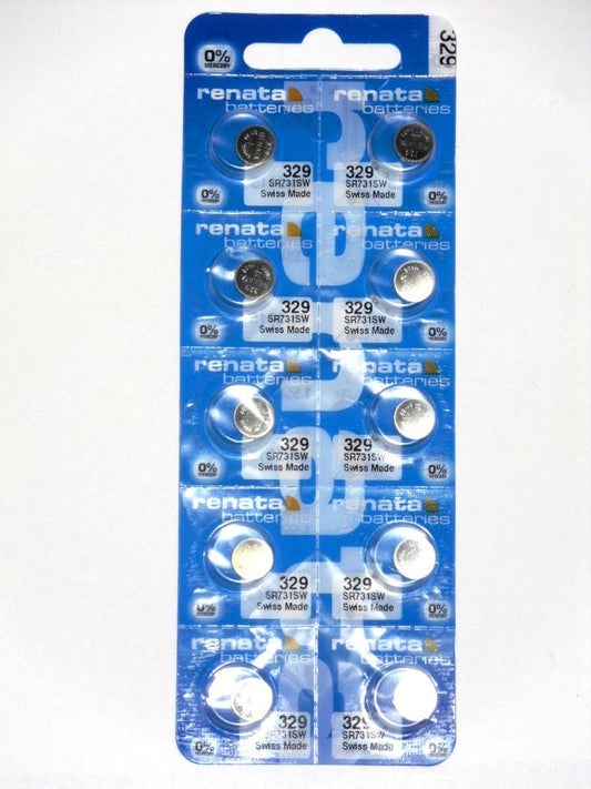 Renata Watch Battery 319, 1 - pack - 10 batteries Replacement, SR527SW, Swiss Made - Universal Jewelers & Watch Tools Inc.