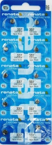 Renata Watch Battery 337, 1 - pack - 10 batteries Replacement, SR415SW, Swiss Made - Universal Jewelers & Watch Tools Inc.