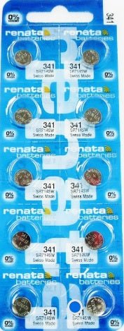 Renata Watch Battery 341, 1 - pack - 10 batteries Replacement, SR714SW, Swiss Made - Universal Jewelers & Watch Tools Inc.