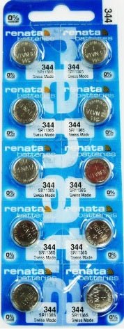 Renata Watch Battery 344, 1 - pack - 10 batteries Replacement, SR1136S, Swiss Made - Universal Jewelers & Watch Tools Inc.
