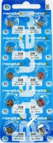 Renata Watch Battery 346, 1 - pack - 10 batteries Replacement, SR712SW, Swiss Made - Universal Jewelers & Watch Tools Inc.