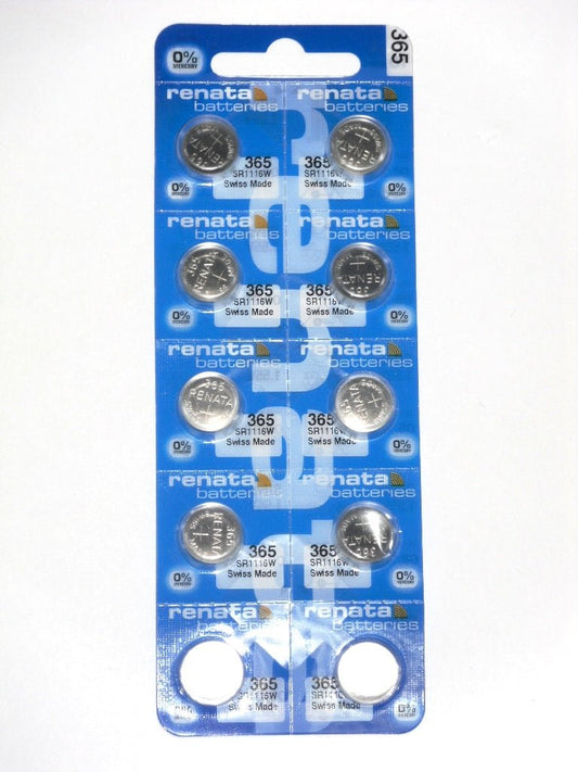 Renata Watch Battery 365, 1 - pack - 10 batteries Replacement, SR1116W, Swiss Made - Universal Jewelers & Watch Tools Inc.