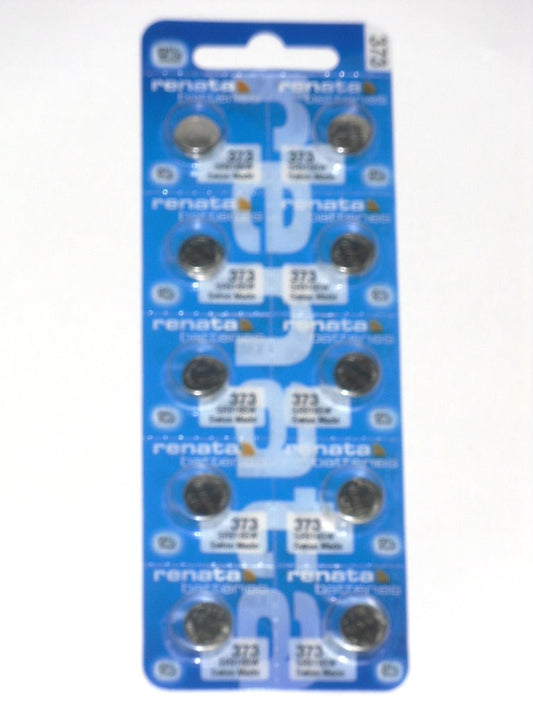 Renata Watch Battery 373, 1 - pack - 10 batteries Replacement, SR916SW, Swiss Made - Universal Jewelers & Watch Tools Inc.