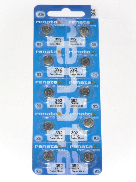 Renata Watch Battery 392, 1 - pack - 10 batteries Replacement, SR41W, Swiss Made - Universal Jewelers & Watch Tools Inc.