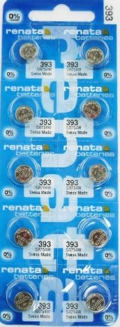 Renata Watch Battery 393, 1 - pack - 10 batteries Replacement, SR754W, Swiss Made - Universal Jewelers & Watch Tools Inc.