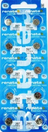 Renata Watch Battery 397, 1 - pack - 10 batteries Replacement, SR926SW, Swiss Made - Universal Jewelers & Watch Tools Inc.