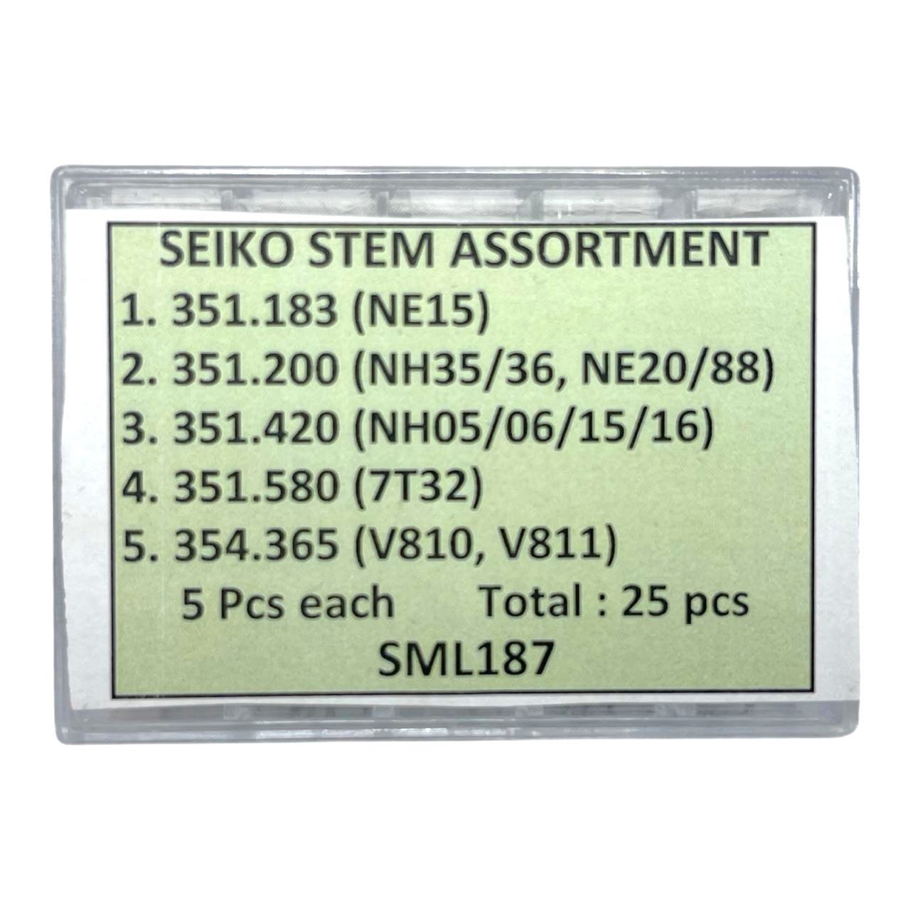 25 Pcs SEIKO Stem Assortment, Watchmaker Essential Tool - Universal Jewelers & Watch Tools Inc.