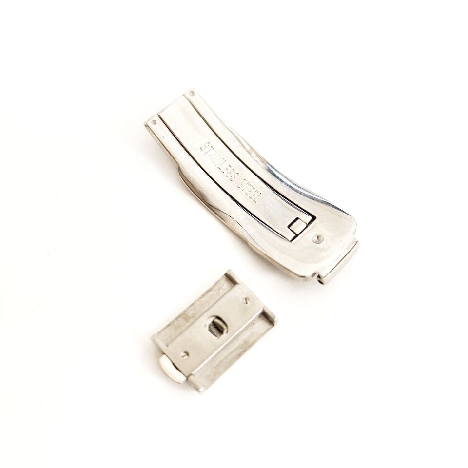 Stainless Steel Push Button One Side Watch Clasp Buckle For Rado 16x9 mm - Universal Jewelers & Watch Tools Inc.