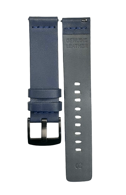 New Watch Bands, Movado Style, Blue Plain Genuine Leather 20MM to 24MM - Universal Jewelers & Watch Tools Inc.