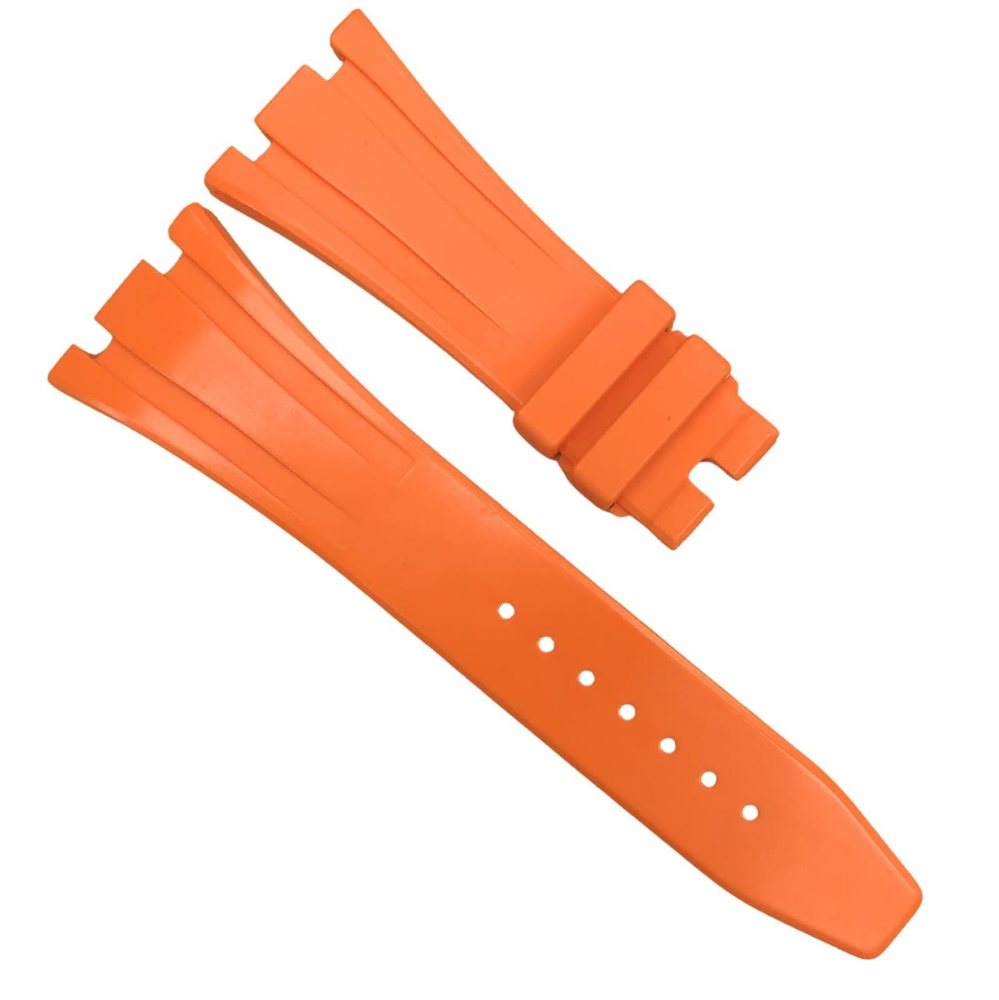 High-Quality Bright Orange Rubber Watch Band – 27mm for AP Watches | No Buckle
