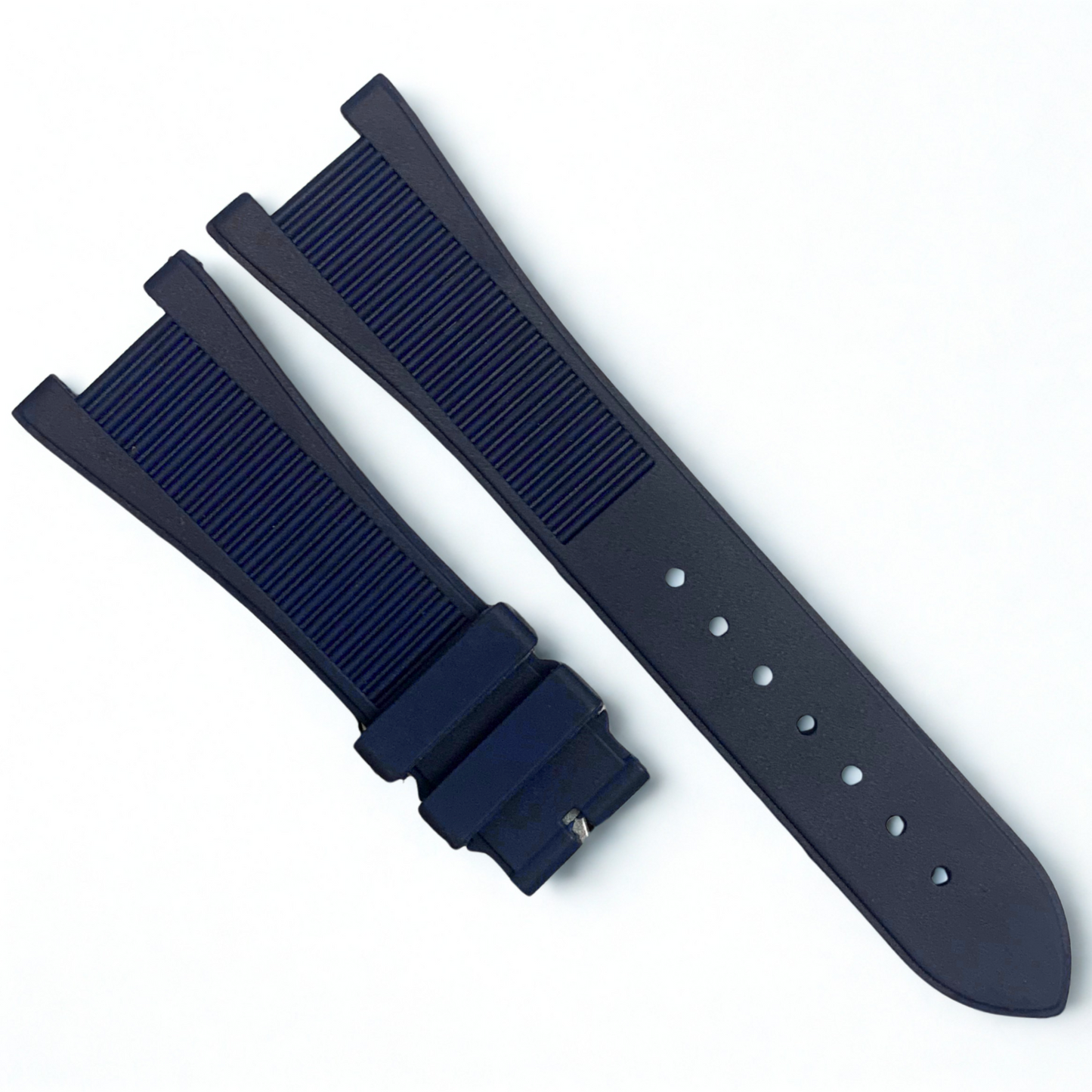 High Quality Rubber Watch Strap Navy Blue Color fit to PATEK PHILLIPE 25x18mm