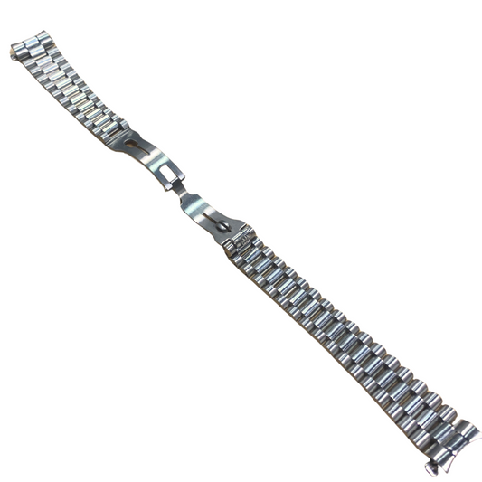 17mm Stainless Steel Watch Band w/ Fold‑Over Clasp | for Rolex President 904L