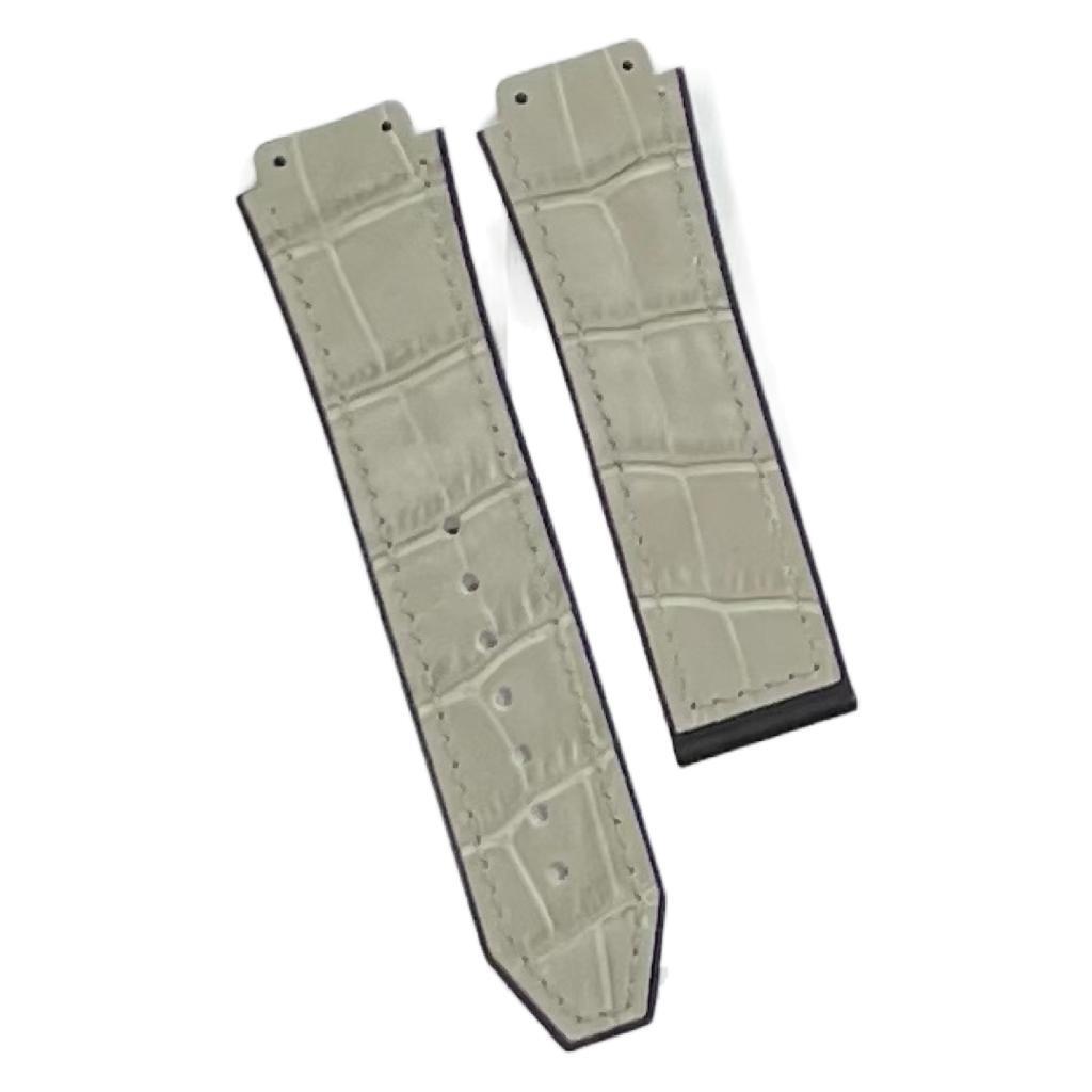 19X22MM MULTICOLORS WATCH BANDS ALLIGATOR GRAIN LEATHER RUBBER FITS FOR HUBLOT - Universal Jewelers & Watch Tools Inc.