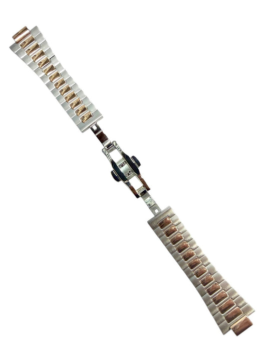 25mm Stainless Steel Rose Gold 2 Tone Watch Band Suitable for Patek Philippe