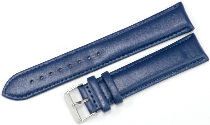 (Best Quality) Watch Band N. Blue Genuine Leather Padded 24mm XXL