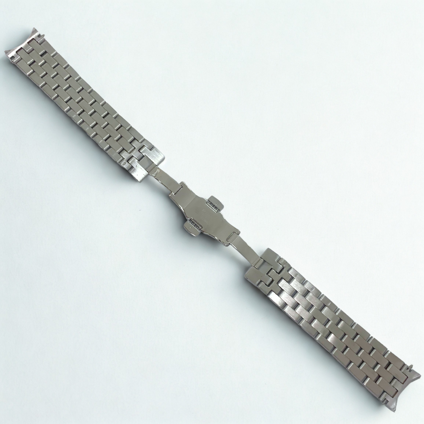 Two-Tone Stainless Steel Watch Band - 20mm Bracelet w/ Curved End Links for Mido