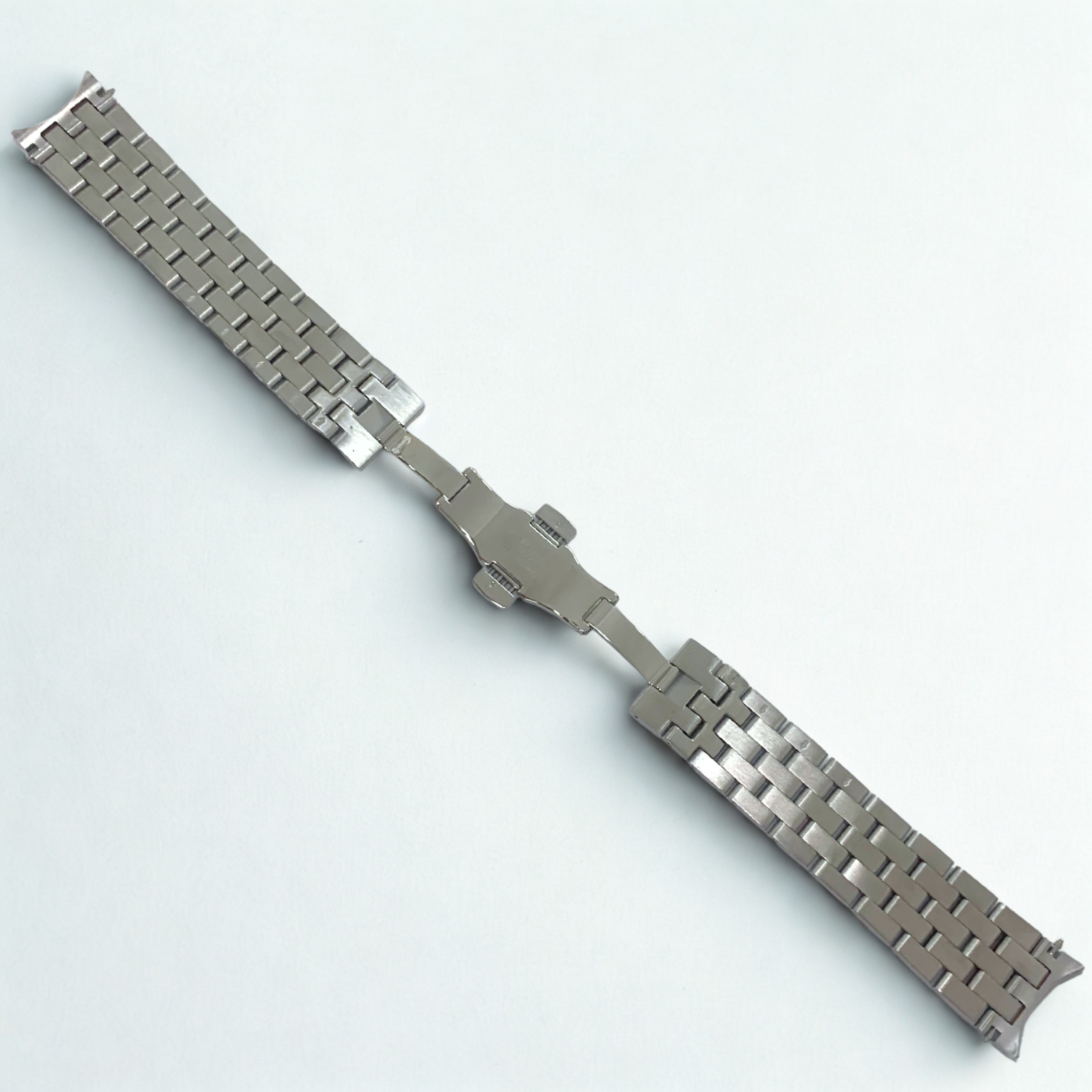Two-Tone Stainless Steel Watch Band - 20mm Bracelet w/ Curved End Links for Mido