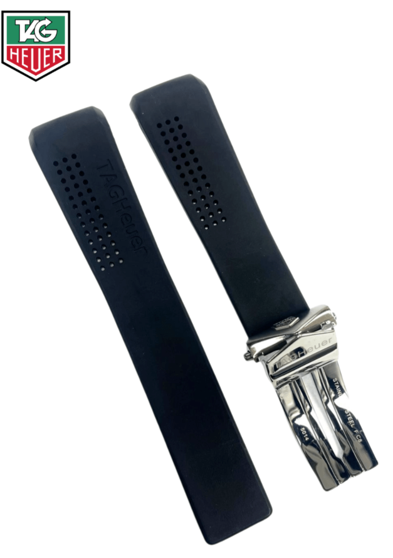 Tag Heuer Replacement Watch Band 24mm RUBBER STRAP WITH BUCKLE - Universal Jewelers & Watch Tools Inc.