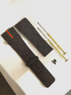 26mm I-Gucci 114-2 Genuine OEM Replacement DBrown Rubber Band Gucci YA114207 NEW