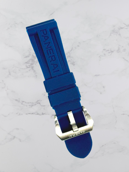 New Watch Band 24mm Rubber Strap Navy Blue Color for PANERAI OFFICIAL