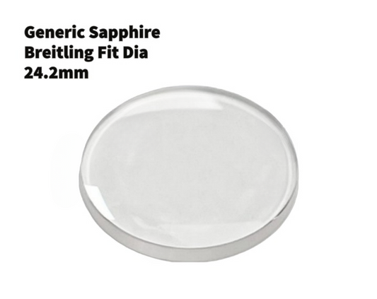 Sapphire Crystals Flat Round Shape (24.2*2.78)mm to fit BREITLING Watch