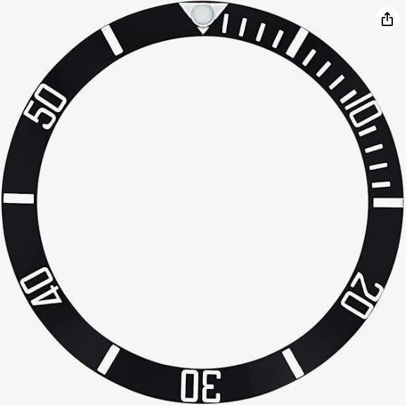 Bezel Inserter Ceramic for Rolex Black and White Submariner 16610LN 16613V etc. - Universal Jewelers & Watch Tools Inc.