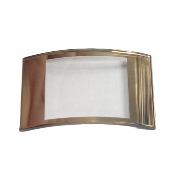 Sapphire Crystal Rado Rectangular Double Domed Golden Border (22.1×15.4)mm
