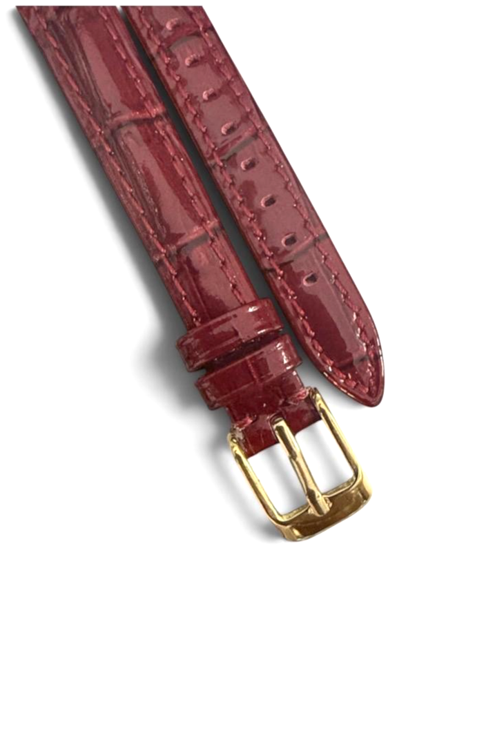 12mm D.Red Designer Alligator Genuine Leather Watch Strap Band