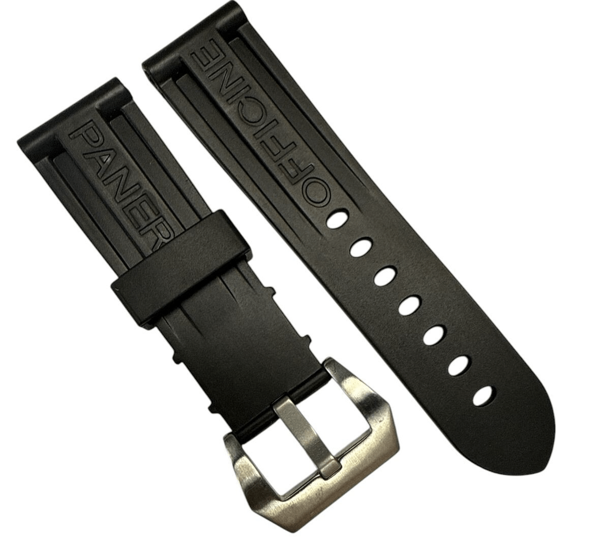 New Watch Band 24mm Rubber Strap Black Color for PANERAI OFFICIAL - Universal Jewelers & Watch Tools Inc.