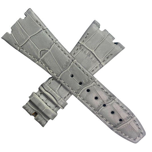 27mm Leather Watch Band – Grey or Black | 18mm Buckle for AP Royal Oak Offshore