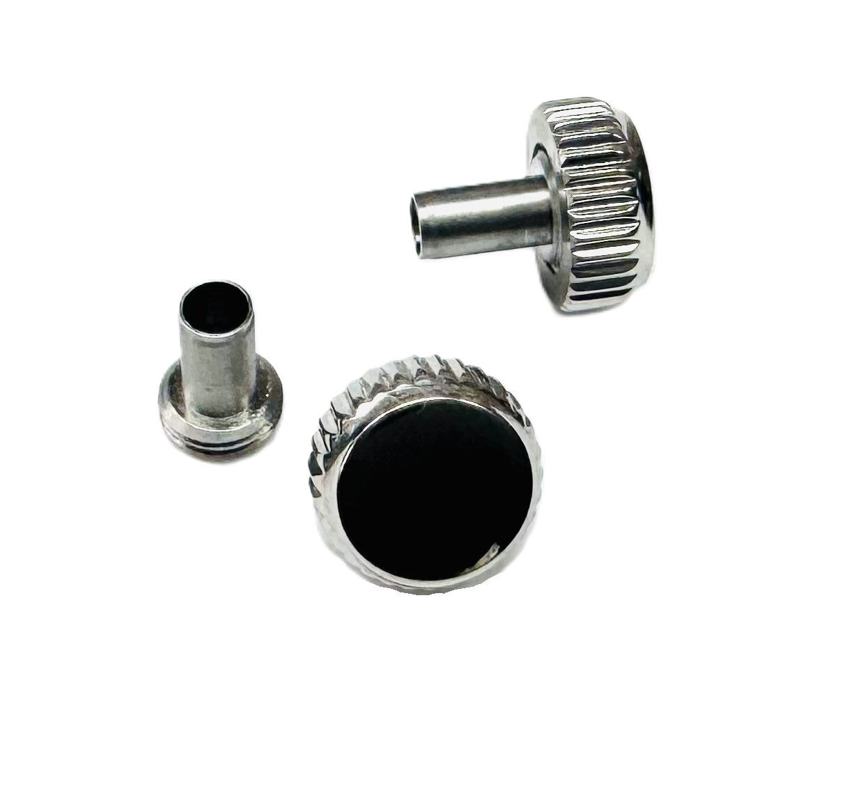 6.8x7 mm Stainless Steel Crown with Tube for INVICTA Watches, 4 Popular Colors